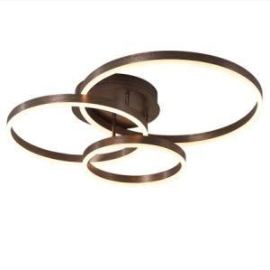 Weshion Popular Design 3 Rings Ceiling Light Modern Round Chandelier Lamp