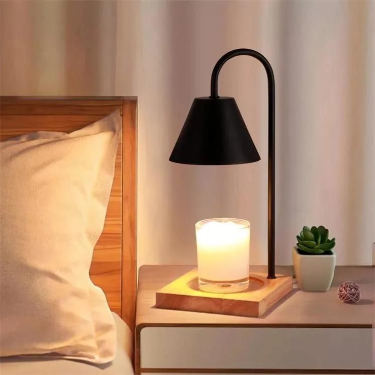 Fragrance Lamp Candle Melting Wax Candle Solid Wood Dimming Table Lamp Aromatherapy Lamp