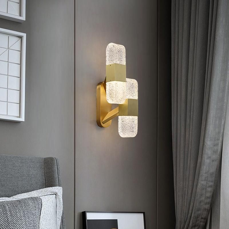 Light Luxury Copper Wall Lamp Living Room American Simple Dining Room Bedroom Bedside Light