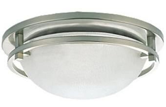 11 Inch Modern Round Glass Ceiling Lamp with Metal Frame