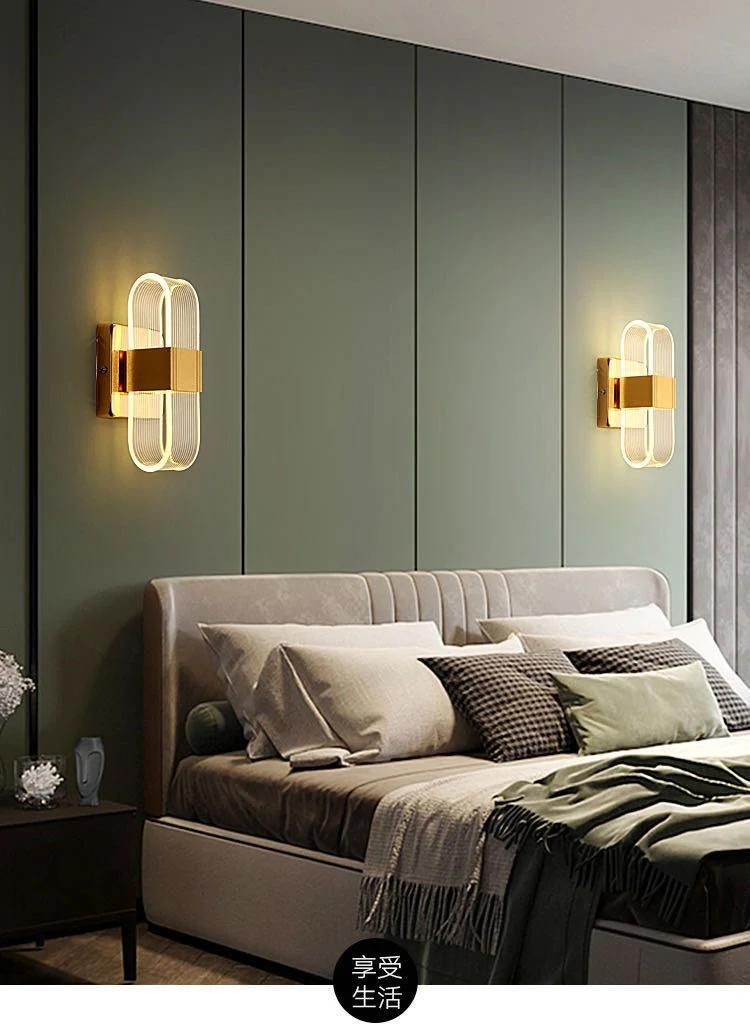 Modern Transparent Line Light Guide LED Bar Light Luxury Creative Living Room Scandinavian Wall Lamp (WH-OR-230)