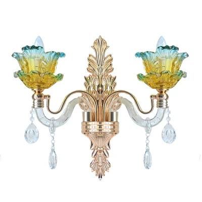 Indoor Crystal Modern 2 Lights Wall Sconces Wall Lamps Metal Cn; Gua Fonyan Chrome E14 Glass+Crystal+Metal Wall Light