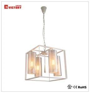 Modern Simple Glass Hotel Decorative Chandelier (H-3653-4)