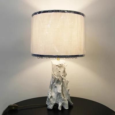 Gourd White Acrylic Fabric Shade and Ceramic Lamp Body Table Lamp.