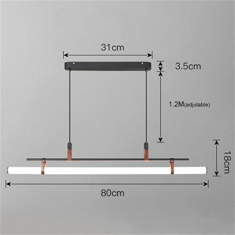 Nordic Dining Table Restaurant Hanging Lights Minimalist Dining Room LED Pendant Lights Modern Minimalist Tube Line Pendant Lamp