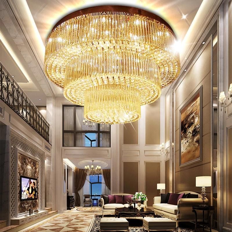 Luxury Crystal Lounge Ceiling Lights for Indroom Home Project Lighting Fixtures (WH-CA-08)