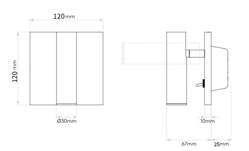 COB LED Headboard Bedside Reading Lamp Recessed Wall Mount Light