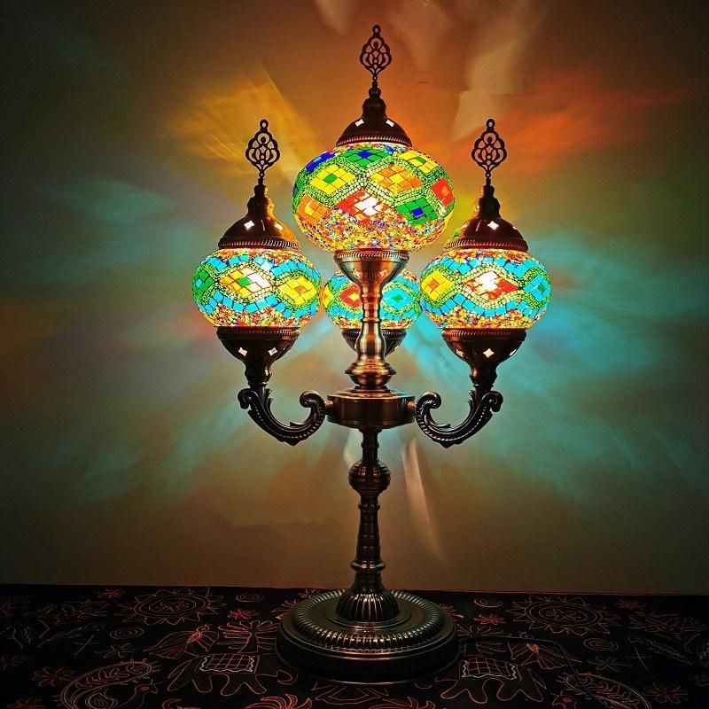 Mediterranean Style Art Deco Turkish Mosaic Table Lamp Restaurant Table Light (WH-VTB-15)
