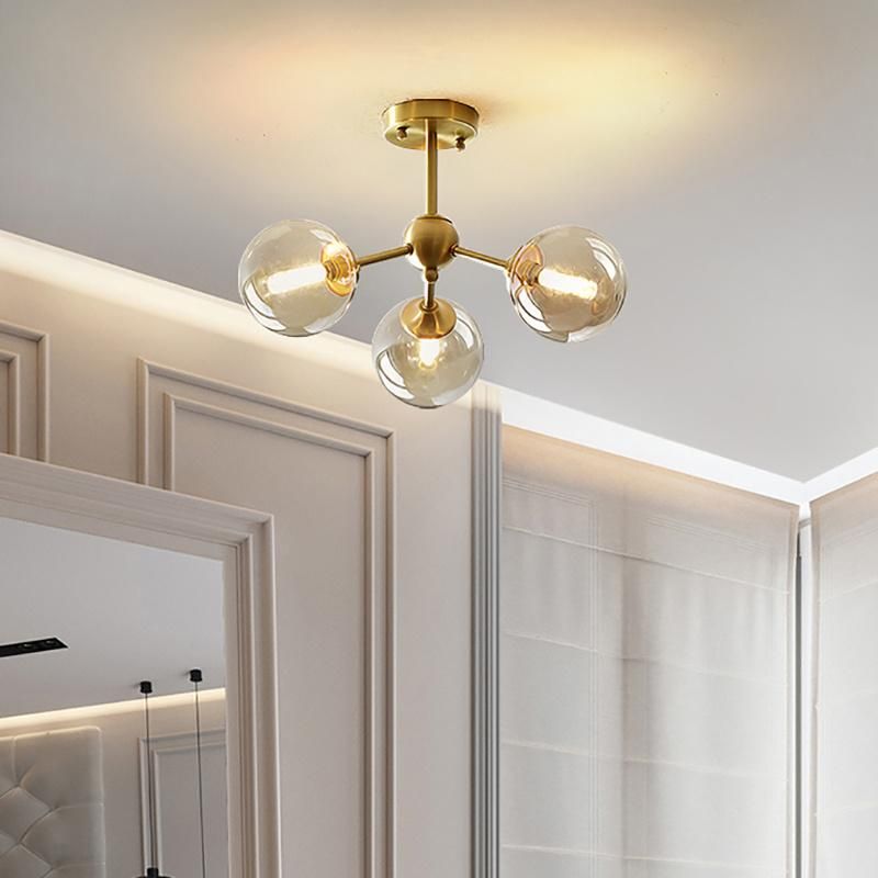 Bulb Modern Style Hotel Lobby Chandelier Bedroom Restaurant Pendant Lamp