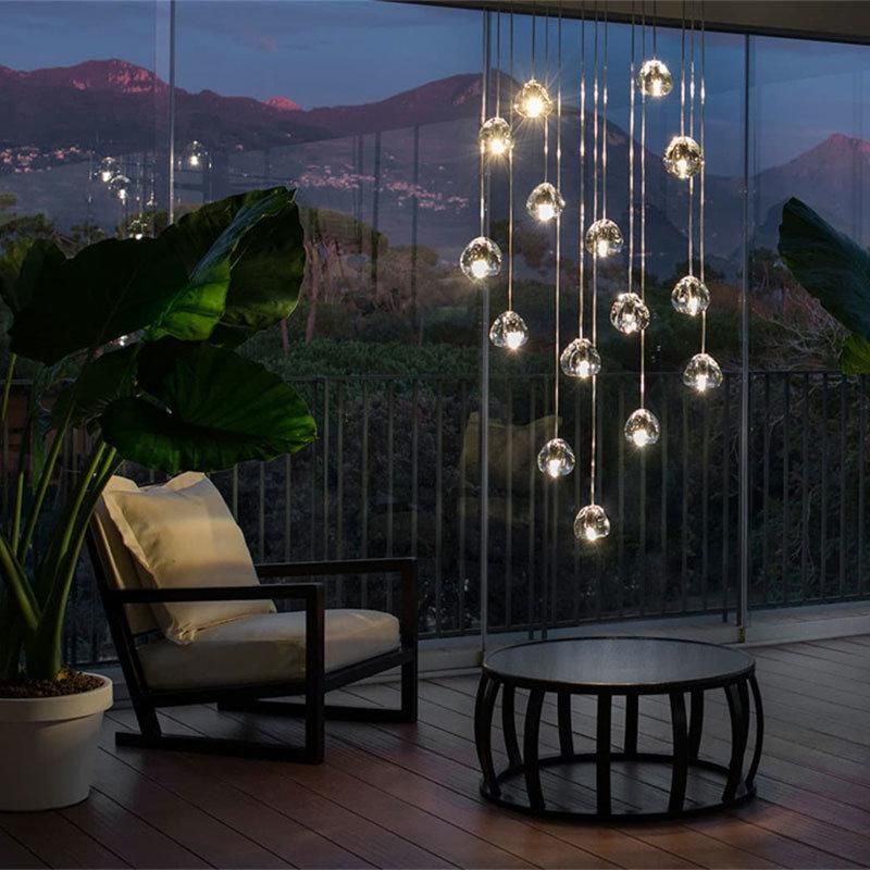 2022 Luxury Dining Room Modern Residential Interior Decoration Hanging Lamp Stairs Crystal Chandelier& Pendant Lights