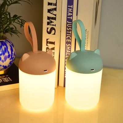 Portable Bedside Table Lamp Children Student Creative Gift Light Custom Rechargeable Night Light LED