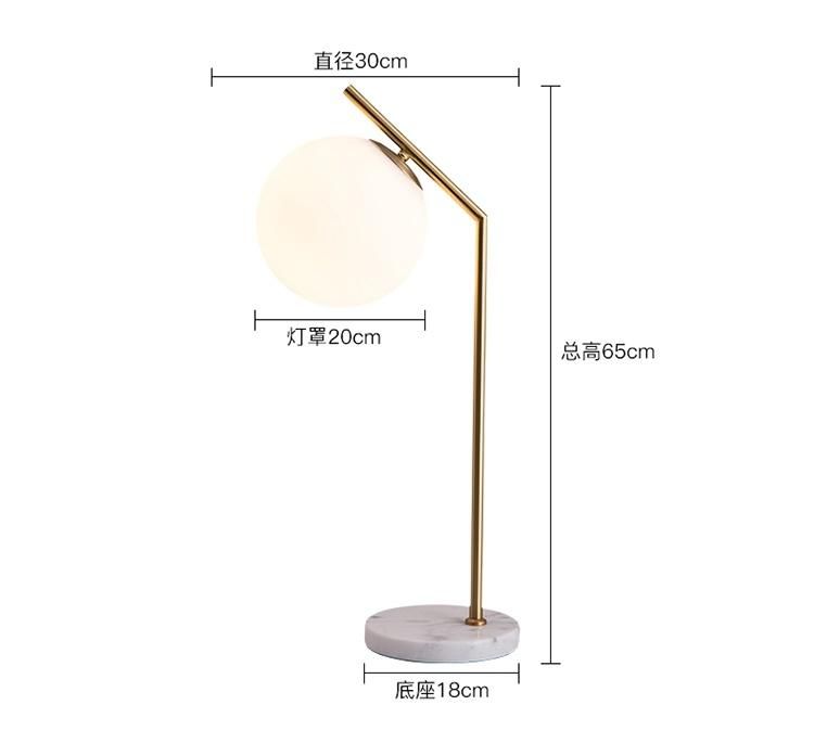 Modern Marble Decoration Floor Lamp Contemporary Gold/Black LED Floor Lamp for Hotel Room and Home Table Lamp