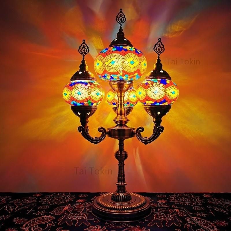 Mediterranean Style Art Deco Turkish Mosaic Table Lamp Restaurant Table Light (WH-VTB-15)