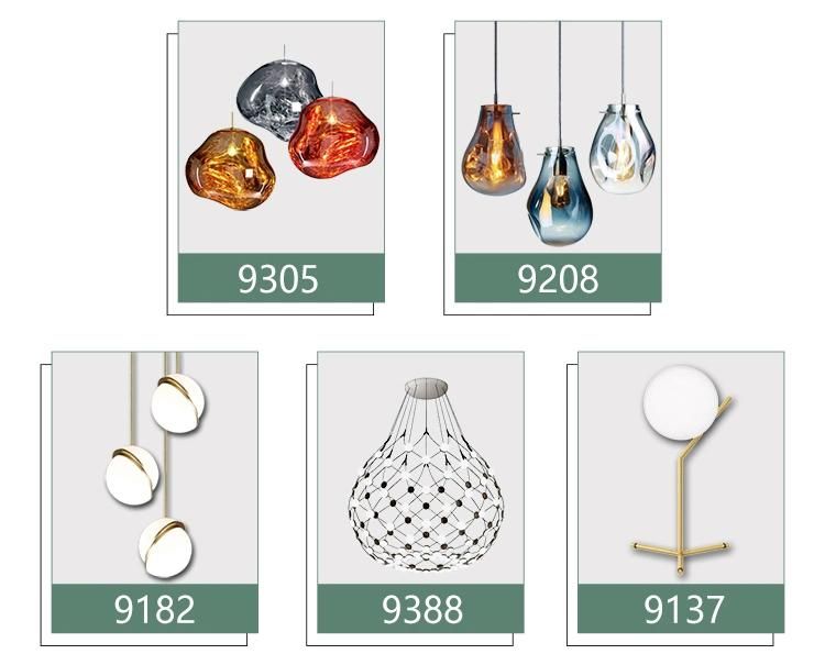 2020 Hot Sale Iron Glass E27 Pendant Lamp Chandelier