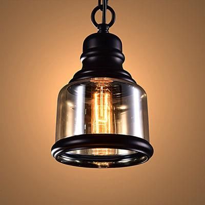 Vintage Loft Amber Glass Pendant Light Style Restaurant Bar Bed Room Glass Pendant Lamp (WH-VP-79)