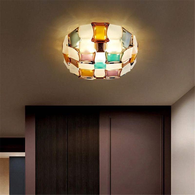 Italy Design Colorful PVC Lattice LED Ceiling Light Creative Living Room Mida Wall/Ceiling Light (WH-OR-218)