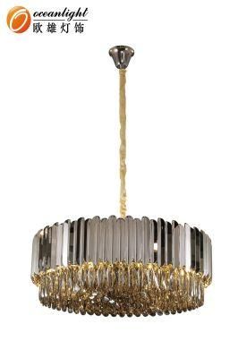 Hot Sale &phi; 120 Round E14 Stainless Steel Iron Crystal Chandelier
