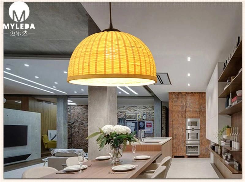 Modern Bamboo Hanging Hotel Decorative Indoor Chandelier