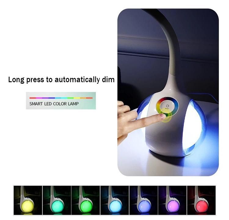 Soft UV Free Light Colour Changing Base Touch Sensitive Eye Protected Touch Automatic Night LED Table Lamp