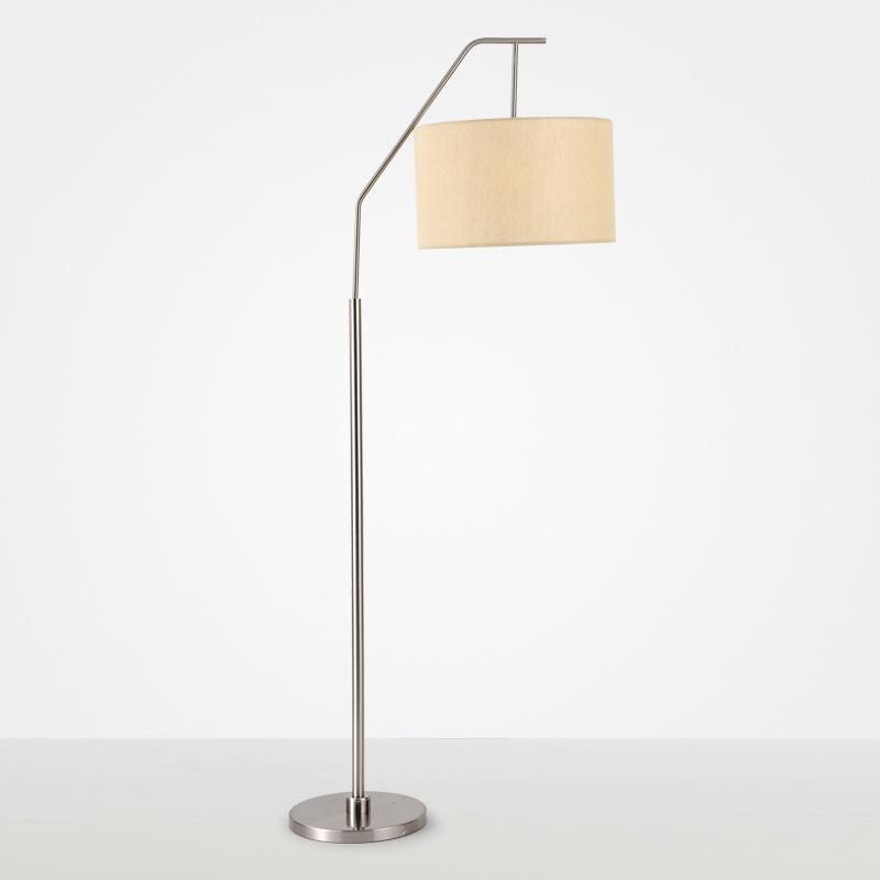 Modern Metal Floor Lamp Modern E27 Floor Lamps Standing Simple Fabric Shade Standing Lamp (WH-MFL-74)