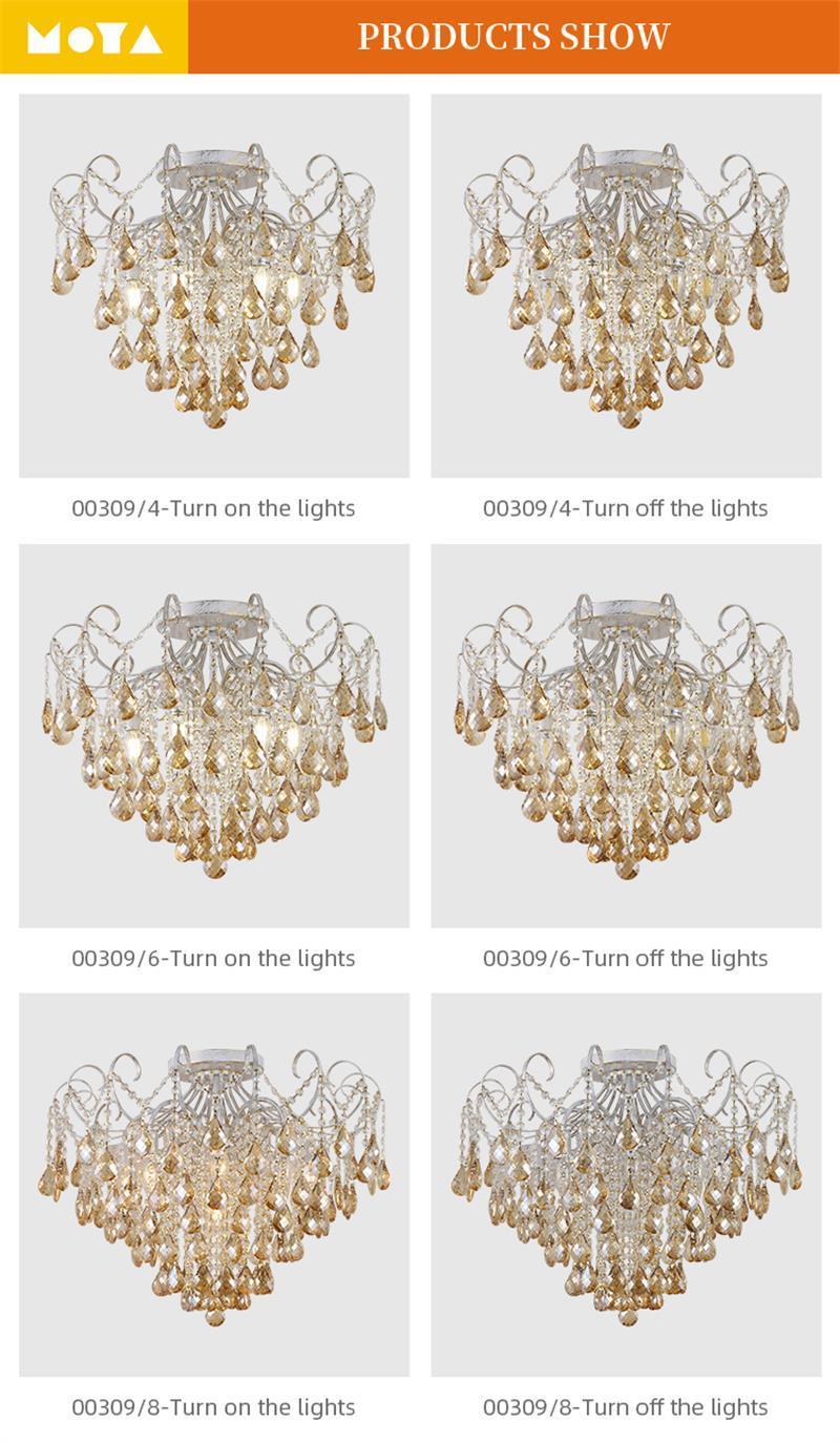 Special Chandelier Design Crystal Glass Lampshade Living Room Dining Room Modern Interior LED Ceiling Light