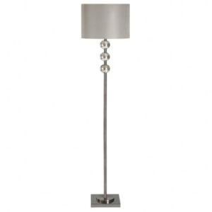 Three Metal Balls Floor Lamp with Brushed Nickel Body