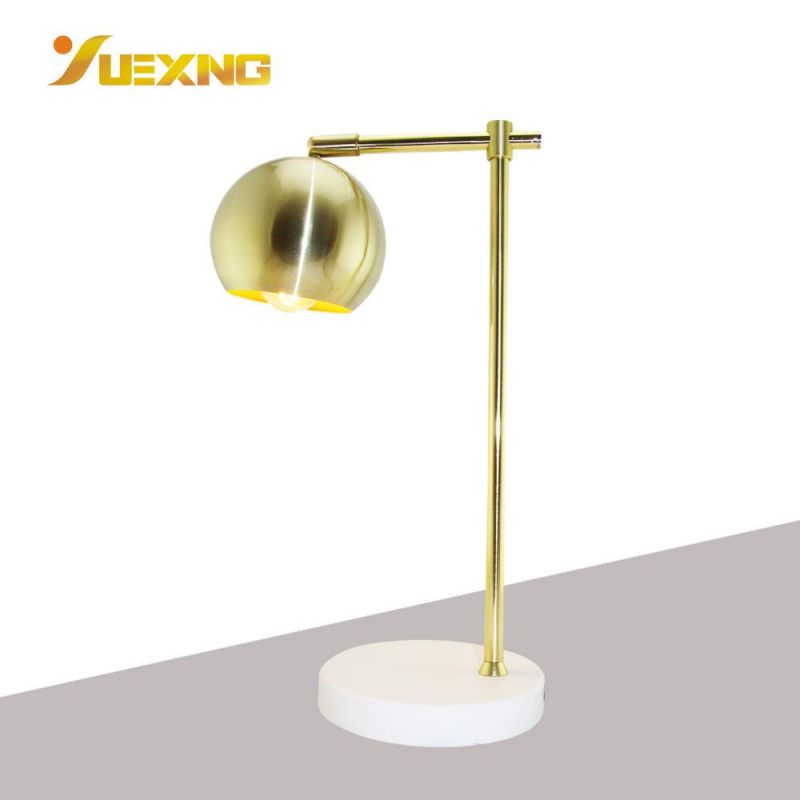 Indoor Portable LED Rechargeable Gold Reading Desk Table Lamp Light for Restaurant