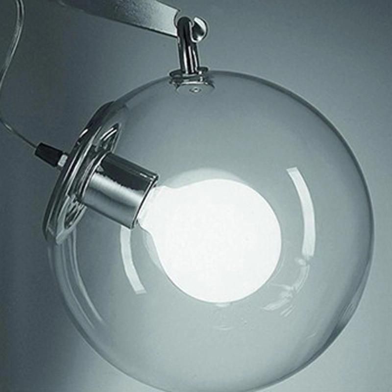 Individual Art Glass Wall Lamp Modern Creative Study Round Ball Bedroom Bedside Light