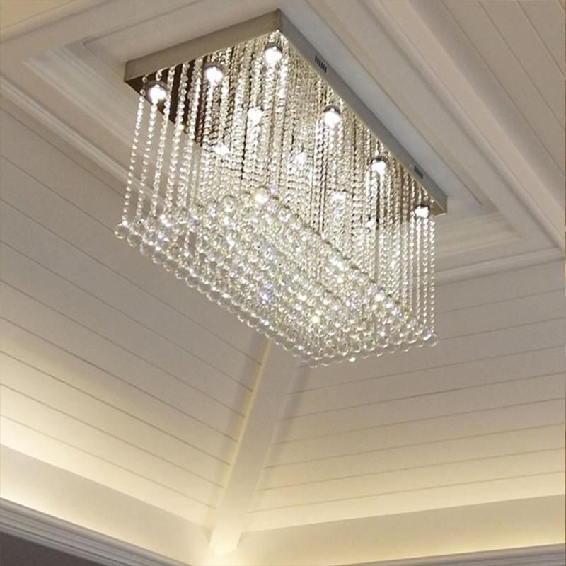 Dangling Crystal Long Ceiling Lamp Fixtures House Project Lighting Fixtures (WH-CA-36)