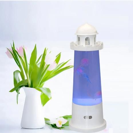 Tianhua Novelty Decoration Wholesale Multi-Color LED Lava Jellyfish Mood Lamps with Aquarium
