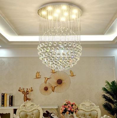 Spherical Stainless Steel Crystal LED Ceiling Light Pendant Lamp Zf-Cl-015