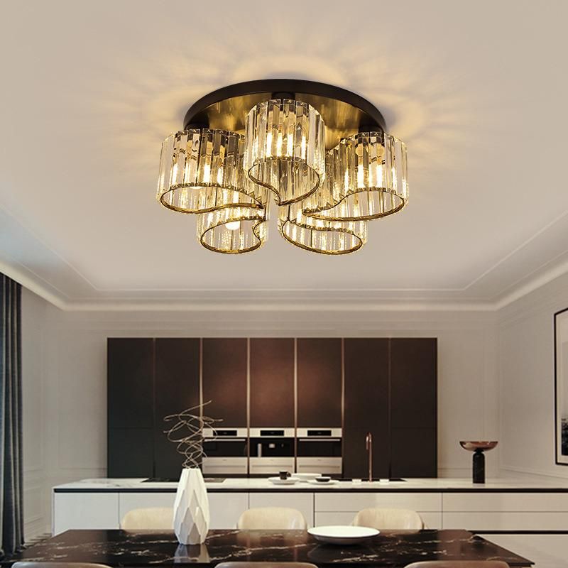 Romantic Modern Minimalist Ceiling Lamp American Model Room Personality Luxury LED Crystal Ceiling Light (WH-CA-76)