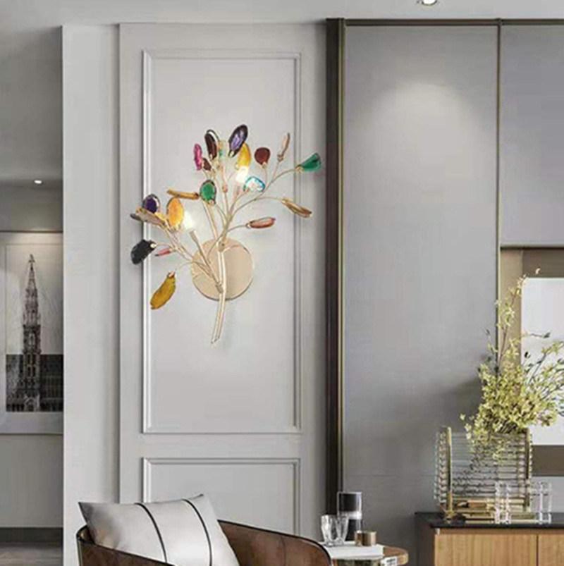 Nordic Agate Wall Light Living Room Modern Creative Simple Bedside Light (WH-OR-148)