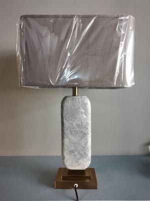 Modern Fashion Simple Style Metal Bedroom Bedside Lamp Club Atmosphere Boutique Luxury Marble Table Lamp
