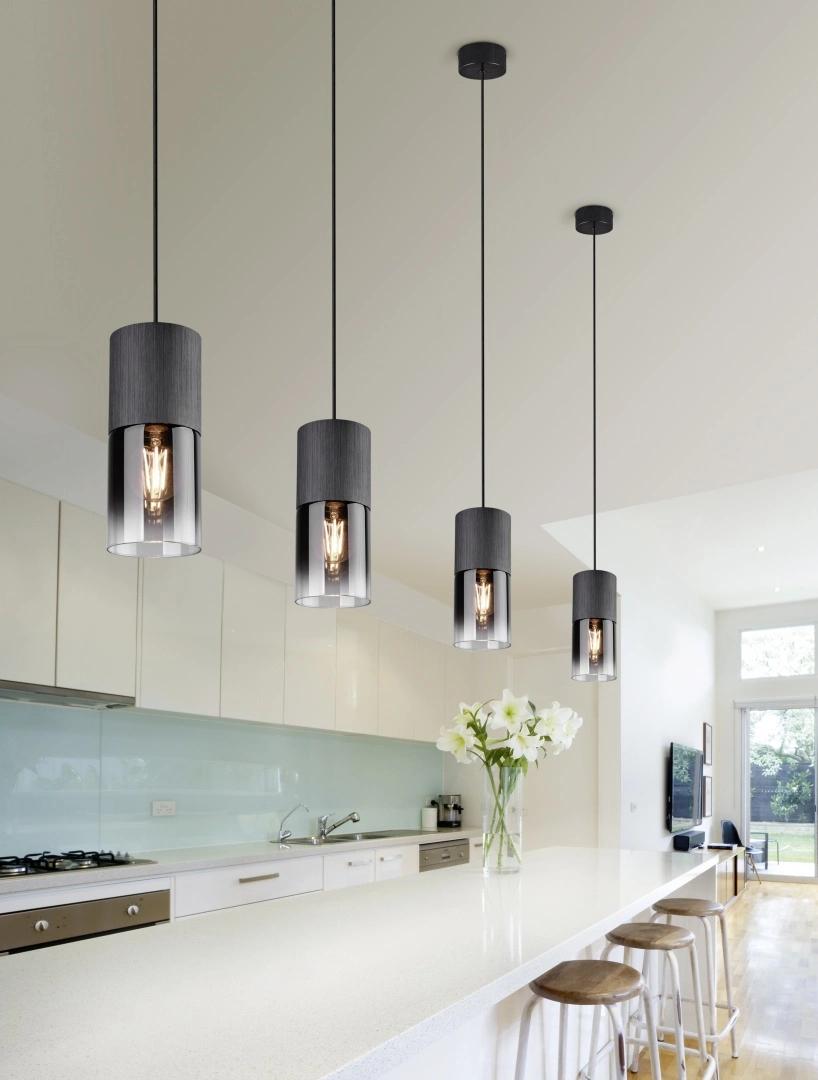 New Modern Decorative Three Shades E27 American Style Black Glass Pendant Lighting