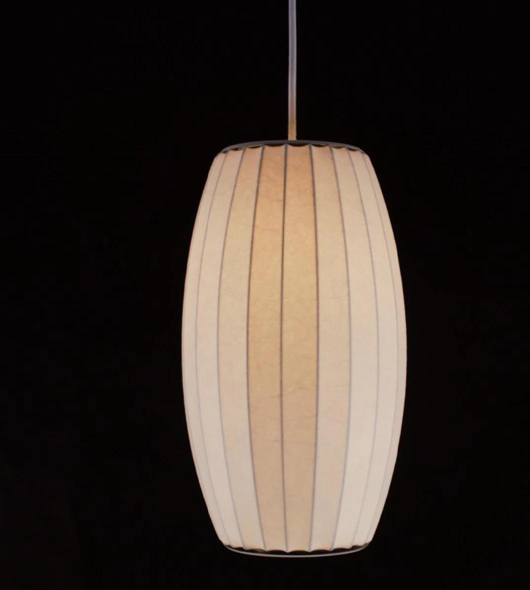 Loft Silk Chandelier for Restaurant Home Decoration Multi Colour Glass Round Natural Pendant Lamp on The Ceiling