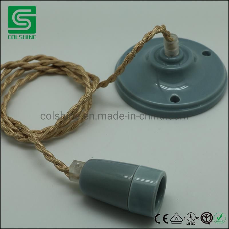 Hang Lamp E27 E14 Colorful Ceramic Pendant Light