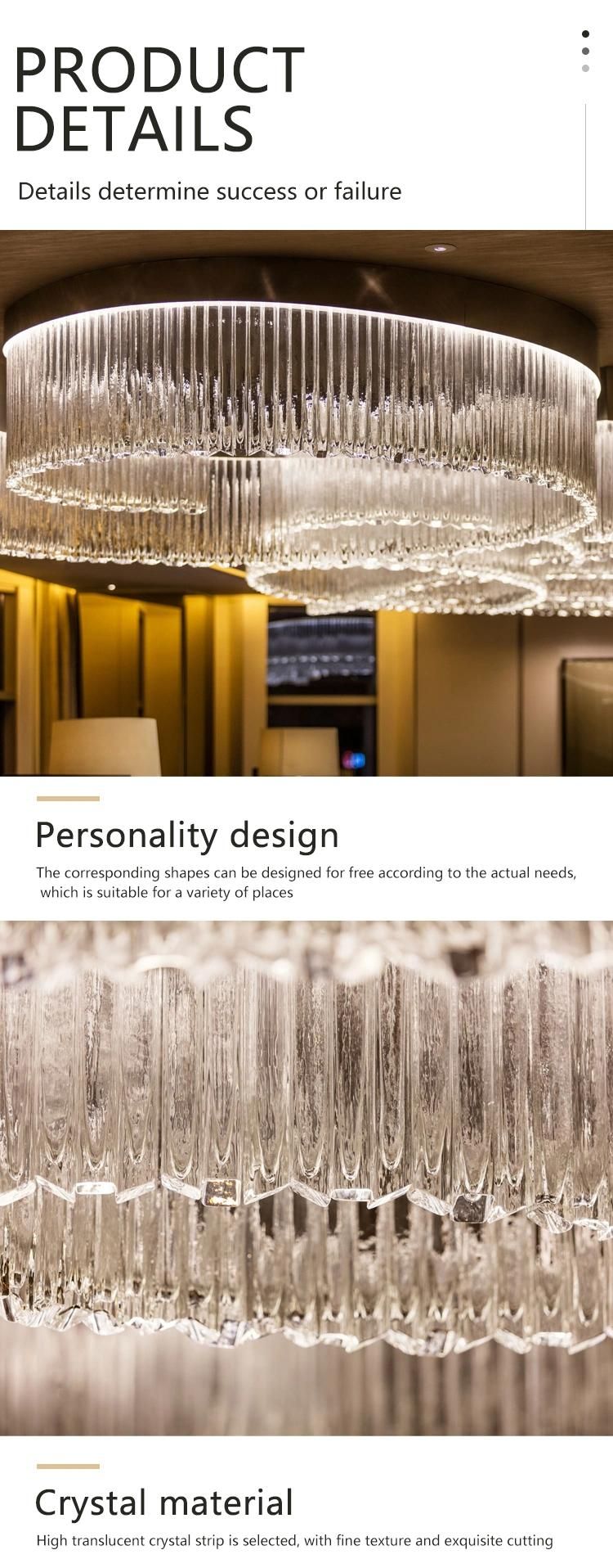 CE Rohs Certificated Hotel Lobby Commercial Custom Project Luxury Crystal LED Chandelier Light