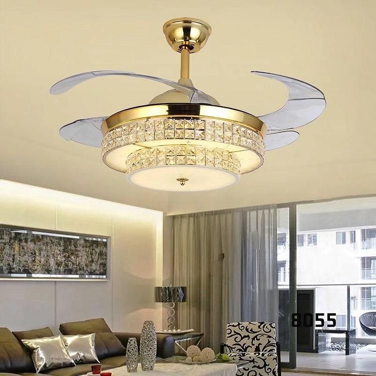 Fan Flying Lighting Invisible Fancy LED Ceiling Fan with Light and Remote AC Fan Ceiling Fan