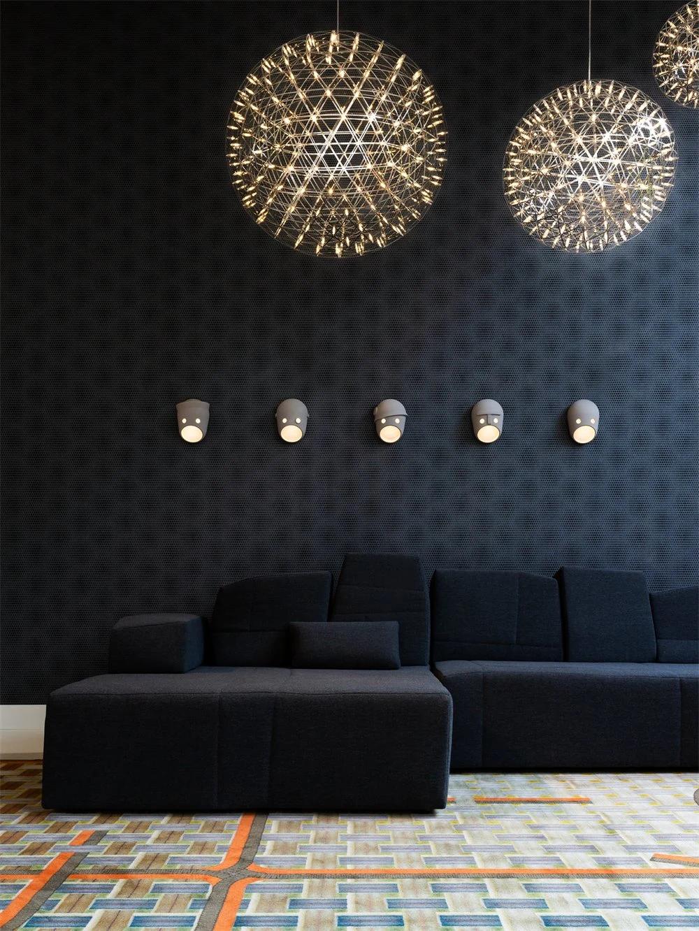 2022 LED Modern Minimalist Style White Vase Hotel Lobby Dining Room Wall Lamp
