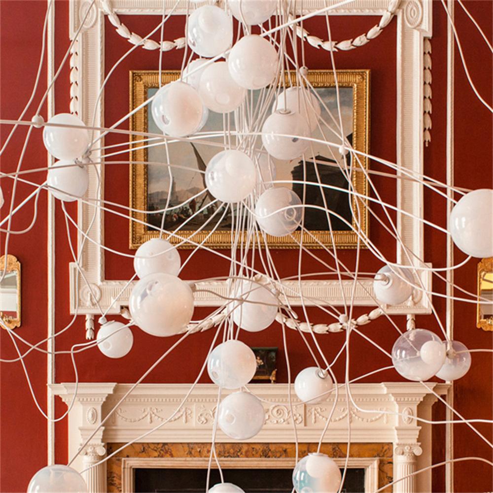 2022 Nordic Style Glass Ball Lamp Designer Lights for Ceiling Adjustable Shape Chandelier