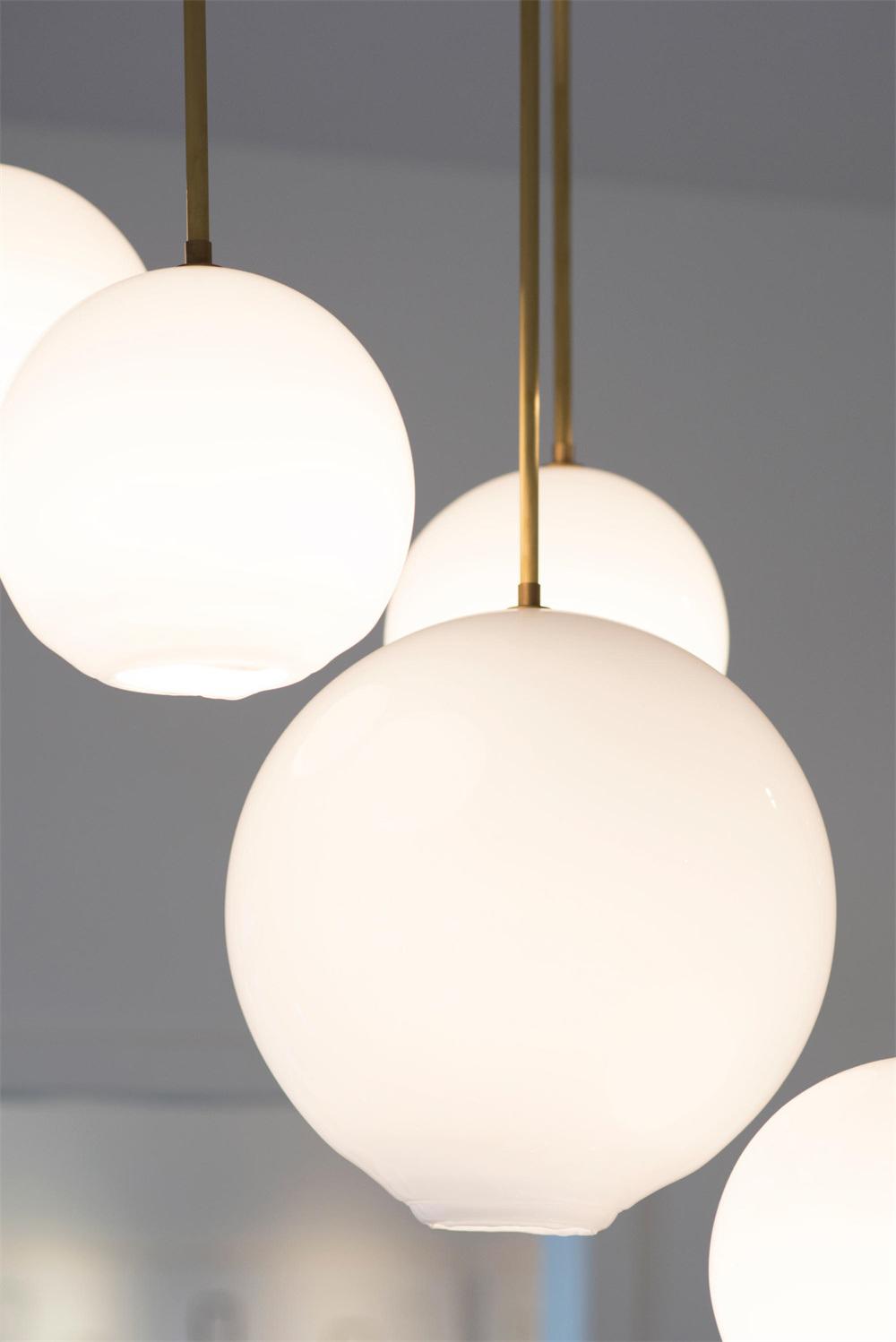 2022 Modern Postmodern Gradual Change Creative Glass Ball Pendant Light for Living Room Dining Room Bed Room