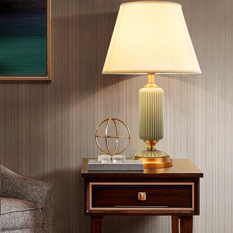 Nordic Copper Ceramic Table Lamp Living Room Bedroom Vertical Floor Lamp