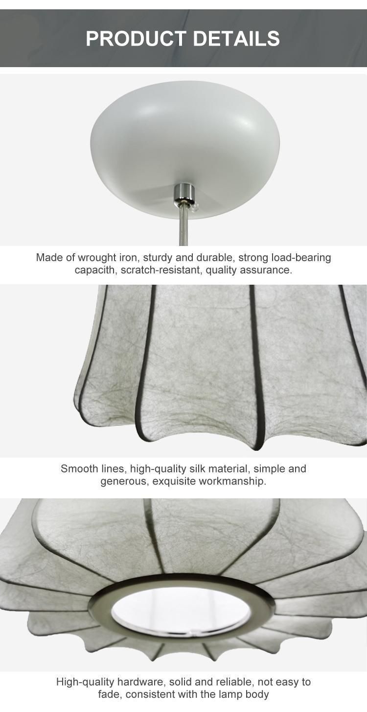 Hot Sale Personality Silk Hanging Light Classic Retro Pendant Lamp Aluminium Profile Vertical Round Kitchen Pendant Lights Gold