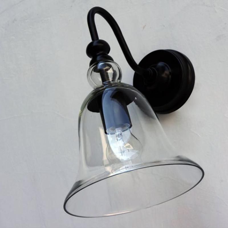 American Style Retro Light Dining Room Balcony Corridor Bedside Glass Wall Lamp
