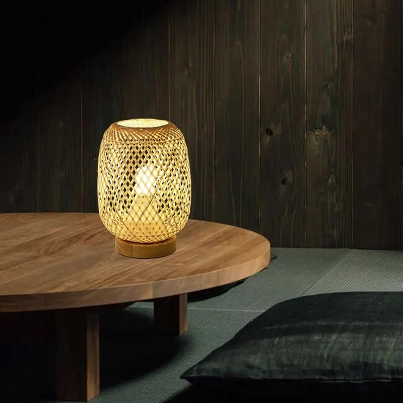 Wooden Lantern Desk Lamp Table Lamp Reading Light Restaurant Lamp