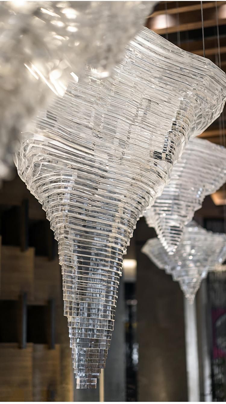 Large Custom Hotel Villa Lobby Luxury LED Chandelier
