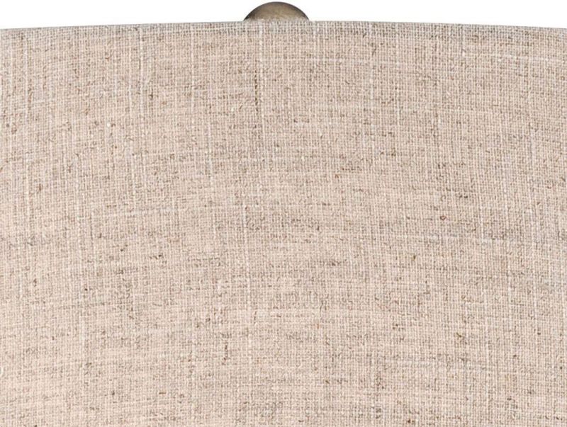 Helene Vintage Country Cottage Table Lamps Set of 2 Ceramic Rustic White Glaze Beige Linen Drum Shade for Living Room Bedroom House Bedside Nightstand Home Offi