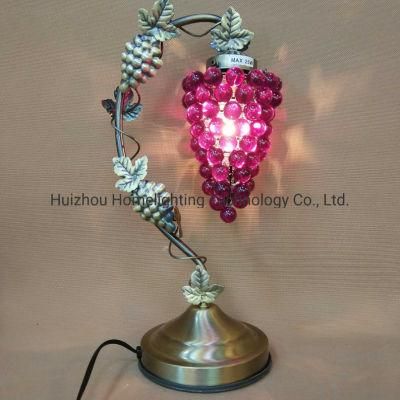 T-2638 Traditional Rural Grape Shape Touch Dimming Table Lamp