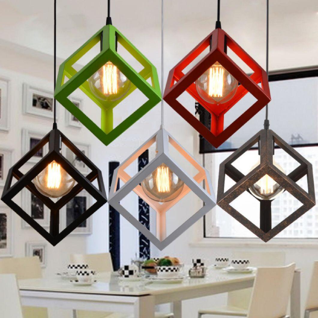 Nordic Simple Style Pendant Lamp Triangle Iron Chandelier for Cafe/Restaurant/Bar